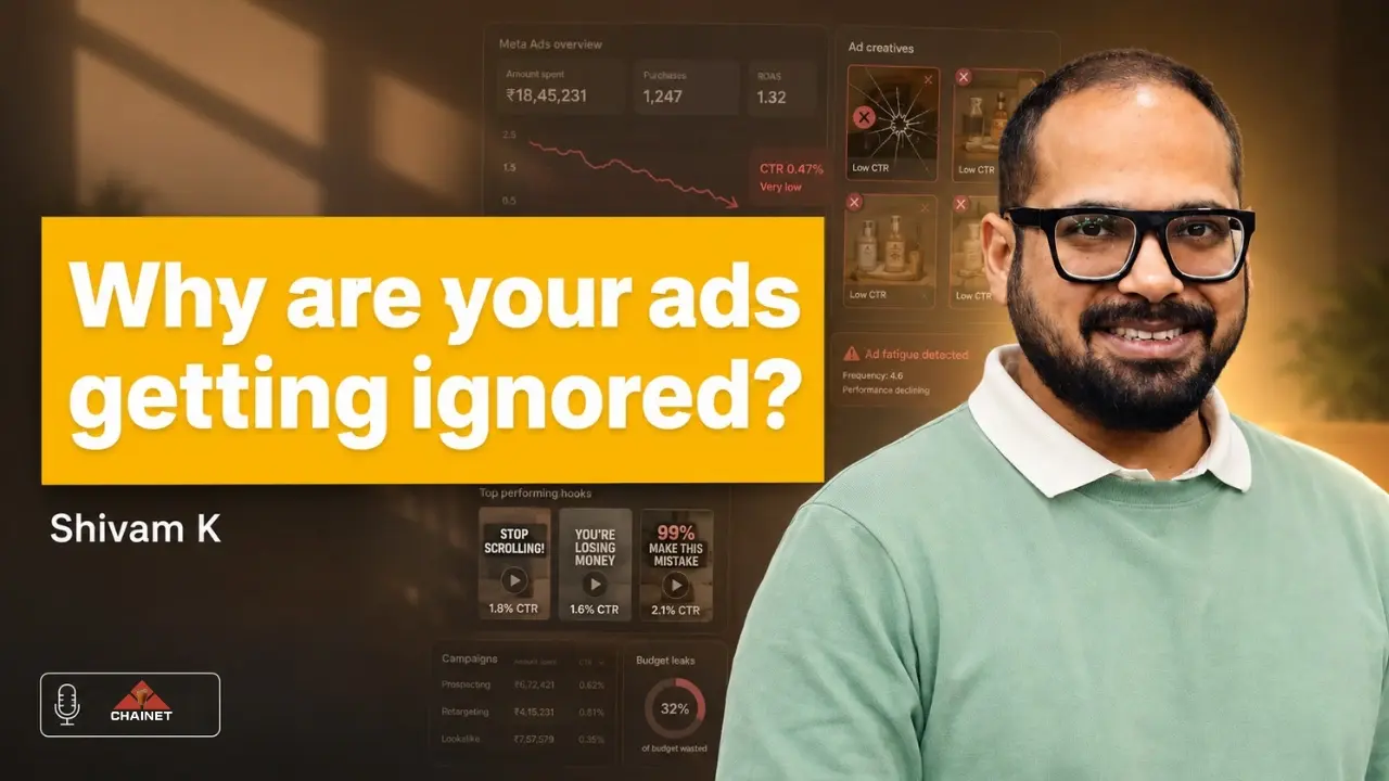 Shivam K on Why Your D2C Ads Get Ignored | ChaiNet Podcast