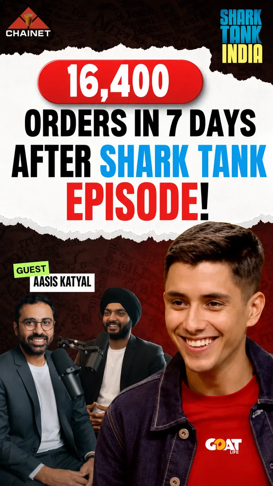 Ashis Katyal: How Goat Life Survived Shark Tank's Viral Moment - 16,400 Orders in 7 Days | ChaiNet